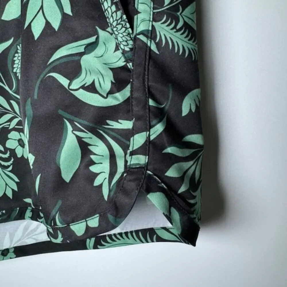 Ami Alexandre Mattiussi Swim Shorts Mens Medium Black Green Floral Print‎ Lined